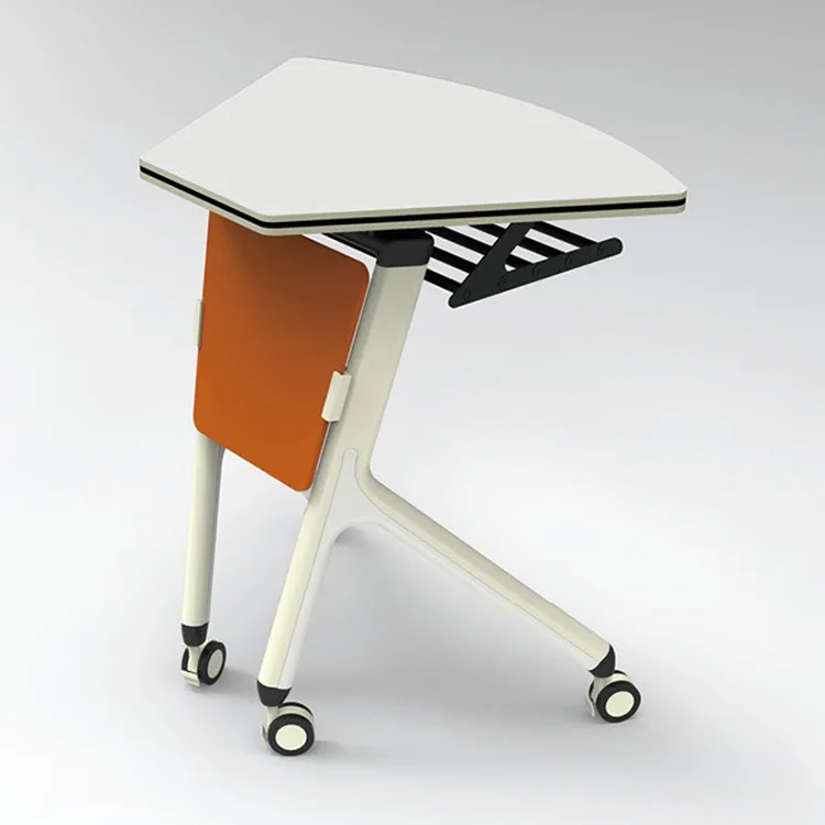 طاولة تدريب الموظفين البيضاء، طاولة مؤتمرات مستديرة الربط، تفكيك وتجميع، مكتب طالب متنقل قابل للطي، إبداعي #3