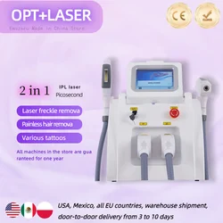 2024 Portable Laser 2 In 1 Nd Yag Tattoo Removal Machine IPL OPT L-aser Hair Removal Machine ND YAG Tattoo Removal Hair Laser