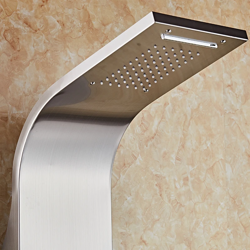 لوحة شلال الاستحمام المصقول ، طائرات تدليك الجسم ، سبوت الحوض ، مجموعة رذاذ اليد ، مجموعة لوحة دش البرج