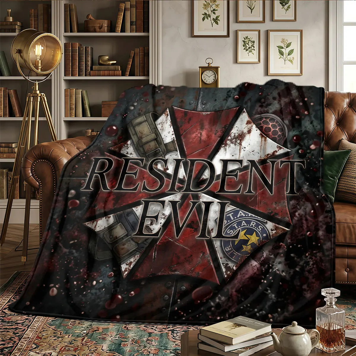 Resident Evil Patterns Home Blanket Lightweight and portable for Naps Sofas Warmth and Comfort Ideal Gift -HE78