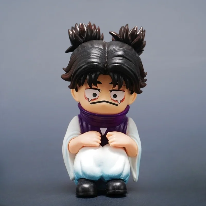 10cm 주술회전 초소 Q버전 우는 자세 미니 애니메이션 피규어 데스크탑 자동차 장식 귀여운 수집용 장난감 팬들을 위한