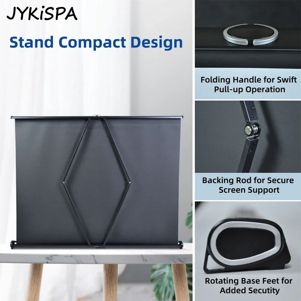 Home Theater Portable Projector Screen 40 50 Inch Projector Display for Business Meeting Camping Outdoor