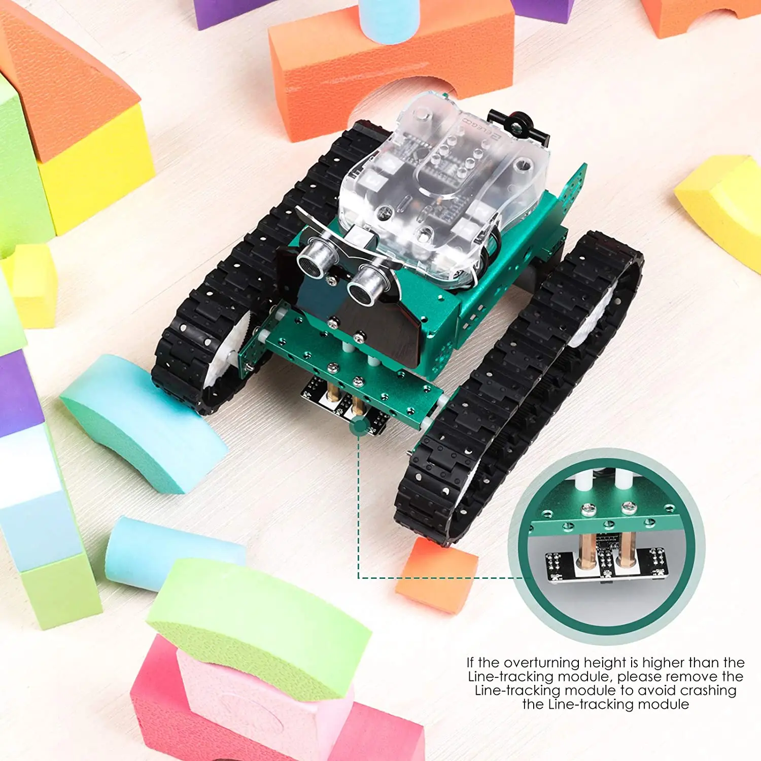 ELEGOO Owl Smart Robotic Car Kit V2.0 with Nano V4,Line Tracking Module,Infrared Photoelectric/Ultrasonic Sensor,Arduino Toy Car