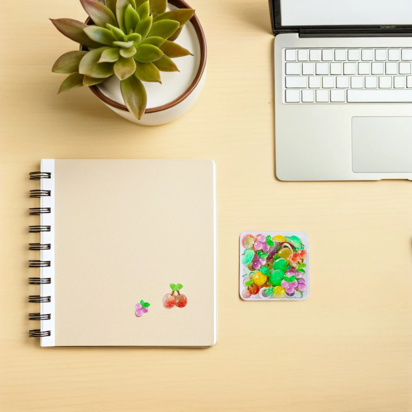 

30Pcs Fruit Shaped Resin Thumbtacks Cute Aesthetic Push Pins for Message Board Memo Board Poster Map Display Wall Decoration