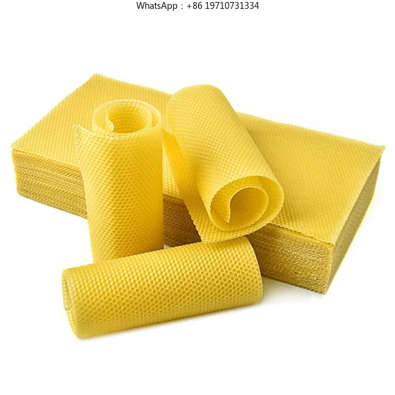 300 Pieces 20kG Natural Beeswax Foundation Sheet 415x195mm Deep Honeycomb Apis Mellifera Honey Bees Beekeeping Foundation Sheet