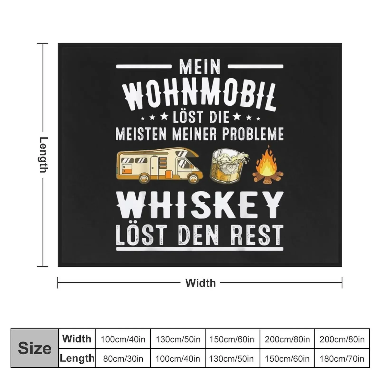 Wohnmobil l?st die meisten meiner Probleme Whiskey den Rest Throw Blanket bed plaid decorative Blankets