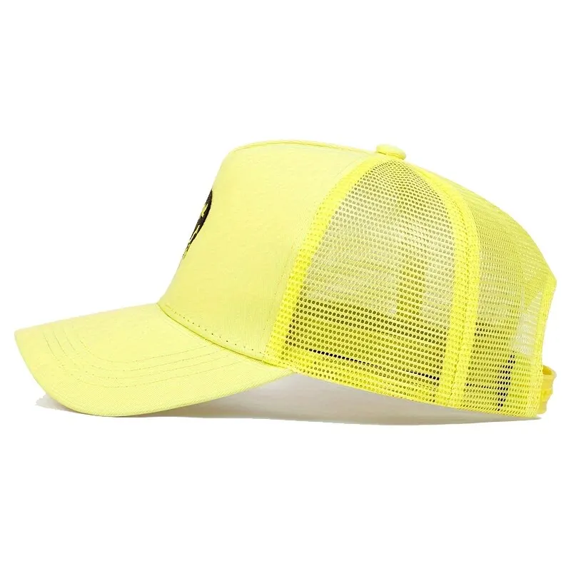 Berretti a rete da Baseball Unisex XX con stampa viso sorridente primavera ed estate cappelli Casual regolabili all'aperto cappello con protezione solare