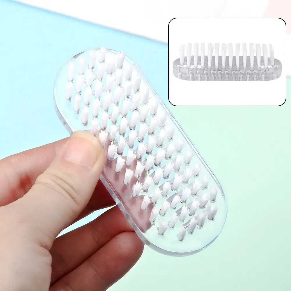 Portable Double Sided Durable Remove Dirt Nail Brush Nail Cleaning Scrubbing Brushes Dust Cleaning Manicure Tools