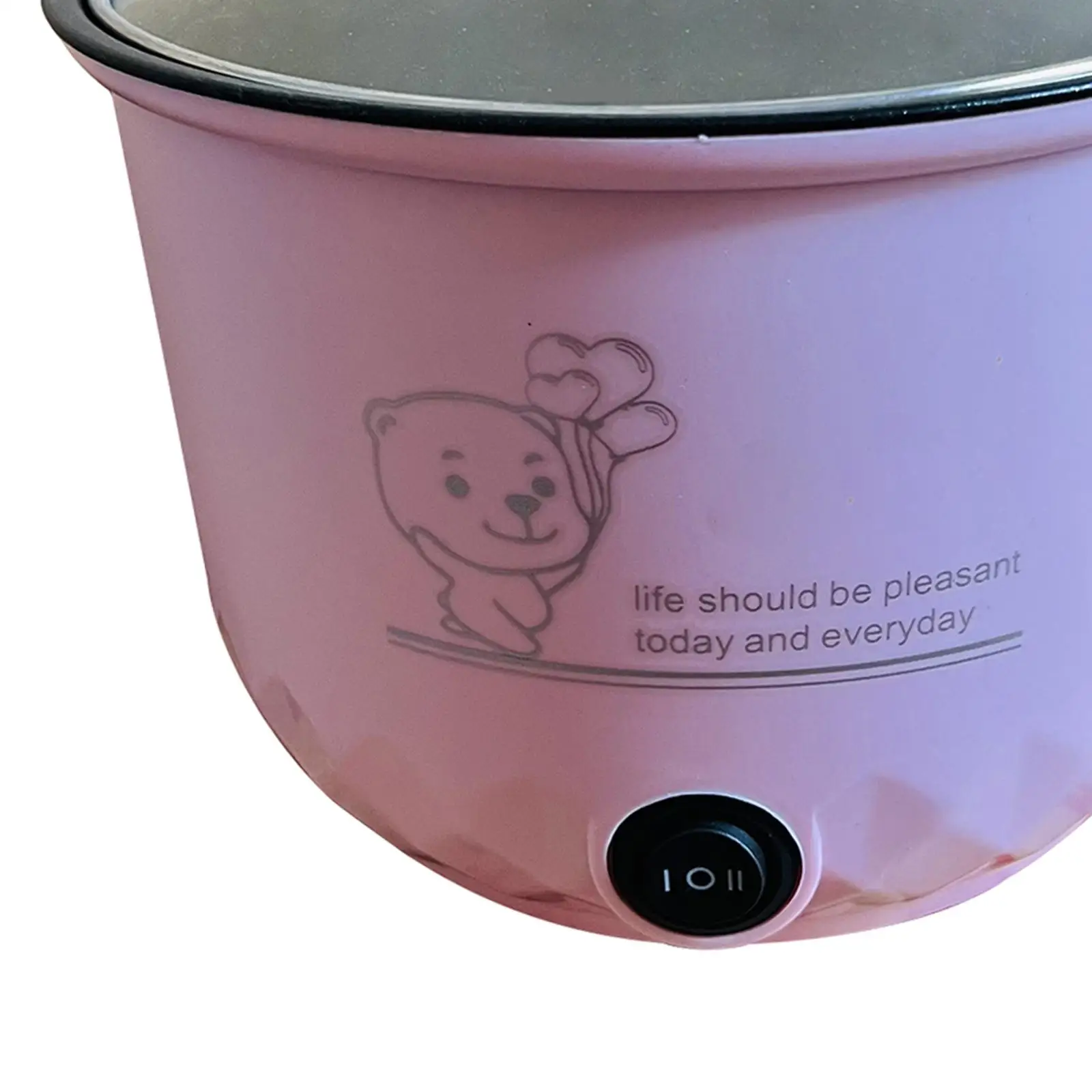 Olla caliente eléctrica antiadherente, aparatos de cocina de 1,8 L para freír huevos, Ramen