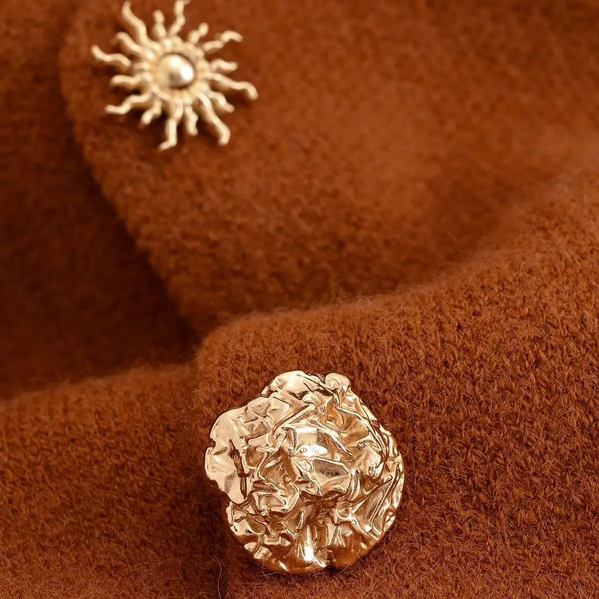 KONDALA-cárdigan informal Vintage para mujer, cárdigan de manga larga con botones marrones, moda Primavera otoño 2025, cárdigan sencillo y elegante para mujer