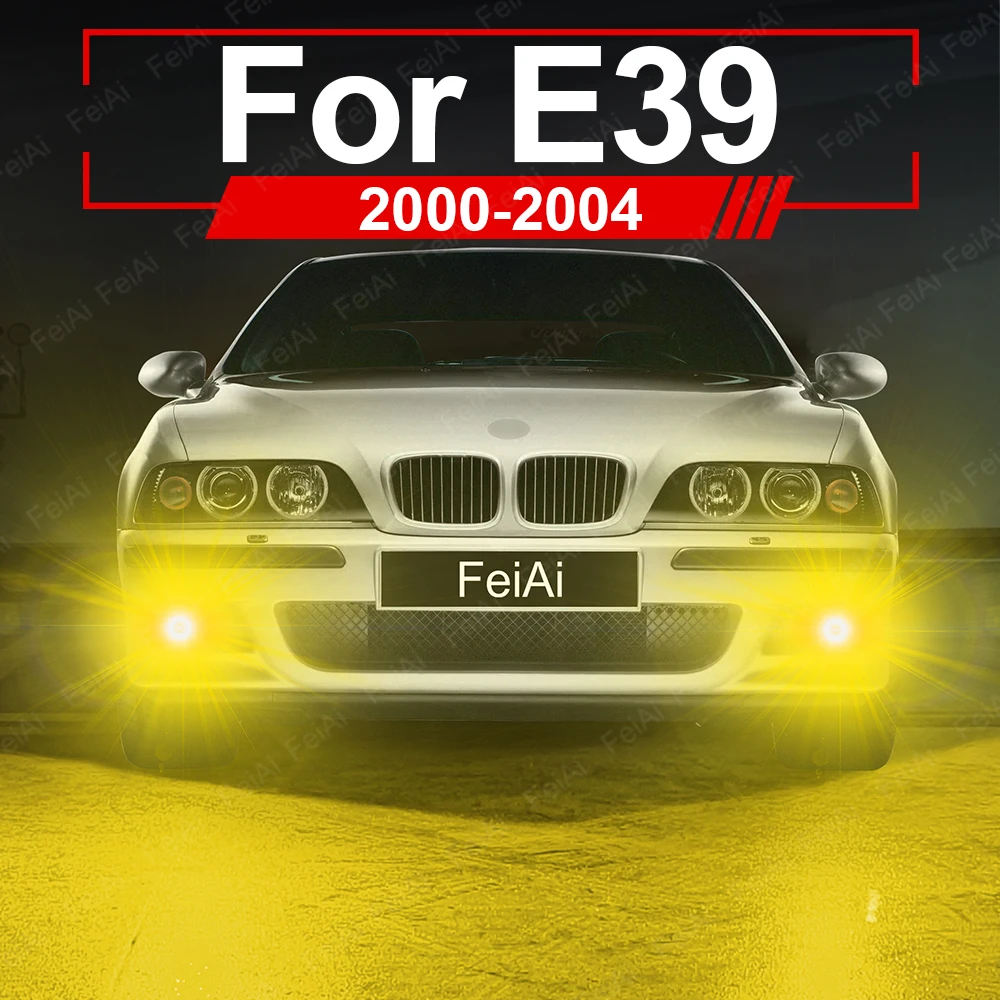 

For BMW E39 Fog Lights Dual Color LED Front Fog Light 2000 2001 2002 2003 2004 E39 Accessories Yellow Amber Lemon Green Ice Blue