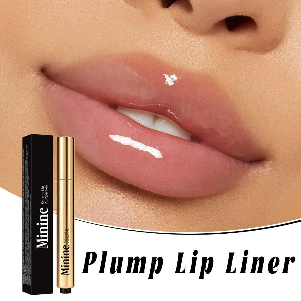 Extreme Lip Plumper Pen 3ml Plumping Lip Liner Natural Pink Instant Volume Hydrating Glossy Finish Non Sticky Lip Makeup