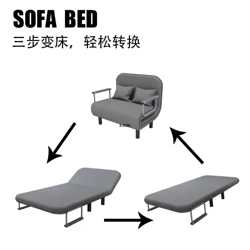 Simple Folding Sofa Small Family Simple Bed and Apartment Reclining Chair Single Lounge Chair Luxury Modern Folding Sofa Bed