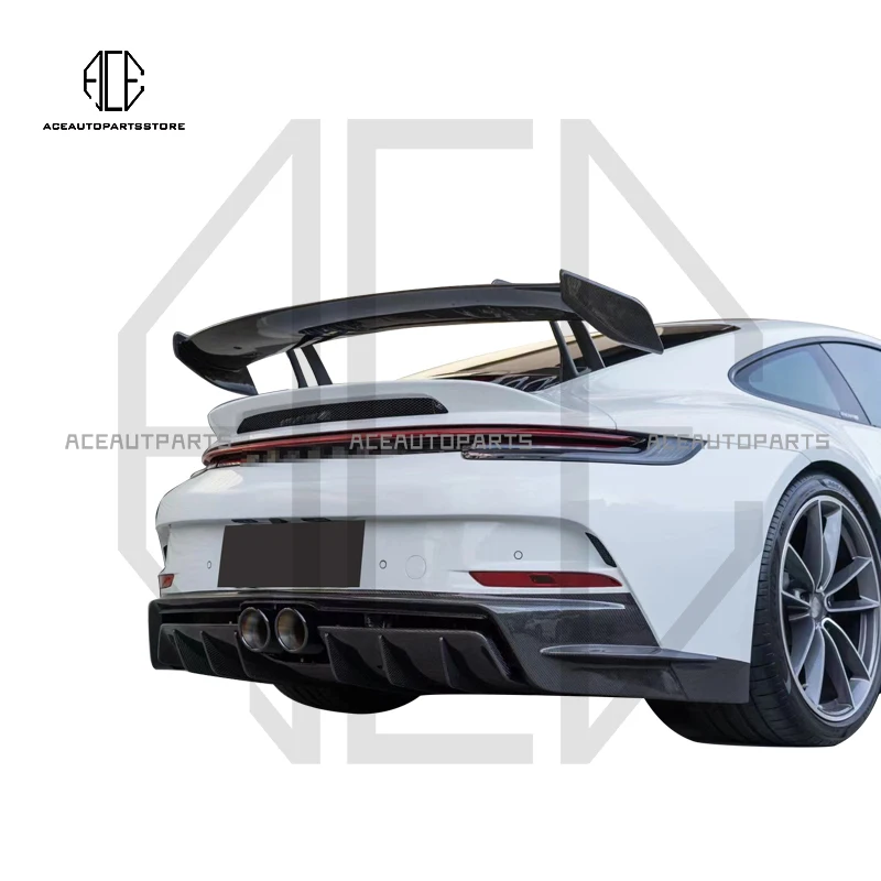 For Porsche 911 992 2019 2020 2021 2022 2023 High Quality Real Carbon Fiber Rear Trunk Wing Spoiler Kit Refits