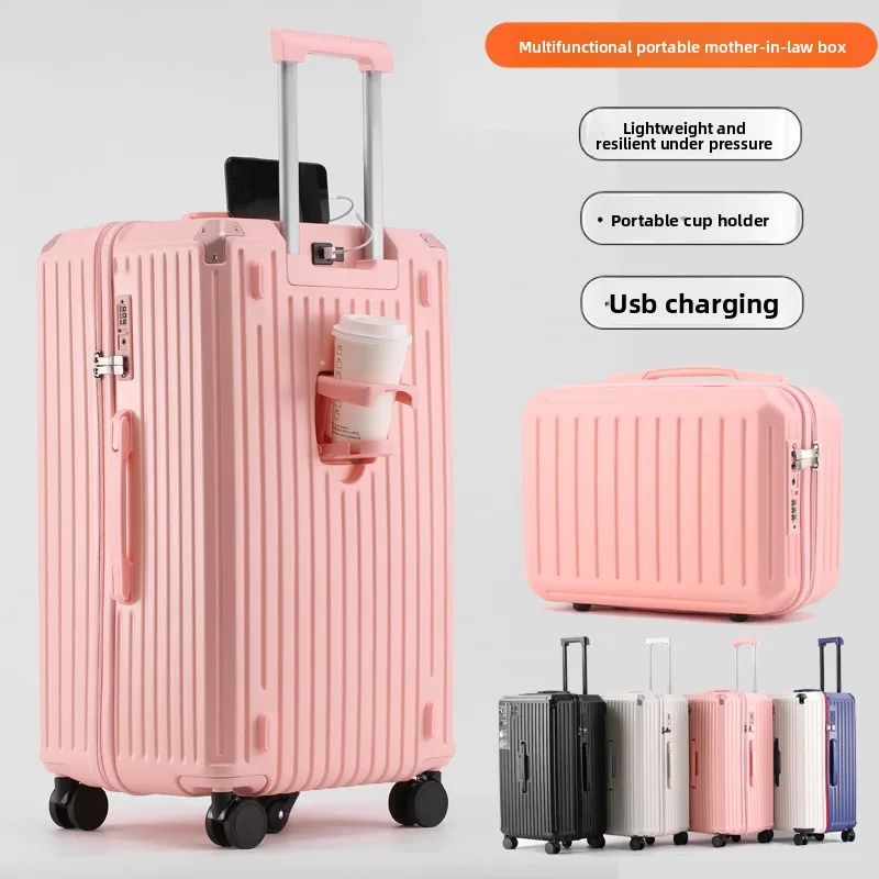 

Large Capaci Materni Lage Set 26 Inch Pull Rod Women Travel Suitcase Men Universal Wheel Suitcase Student Password Lea...
