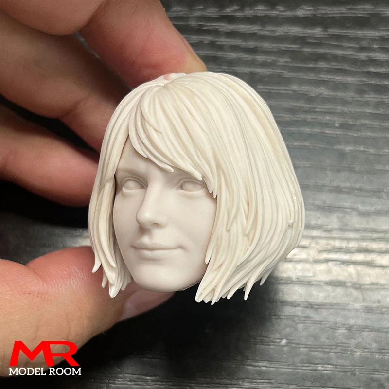 Unpainted 1/6 Scale Head Sculpt Carving Model Fit 12\'\' Male Female Soldier Action Figure Body Dolls In Stock