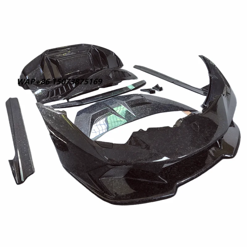Dry Carbon Forged V-style Pattern Front and Rear Fenders Side Skirts Spoilers Engine Hood for LP580 LP610 Body Kit
