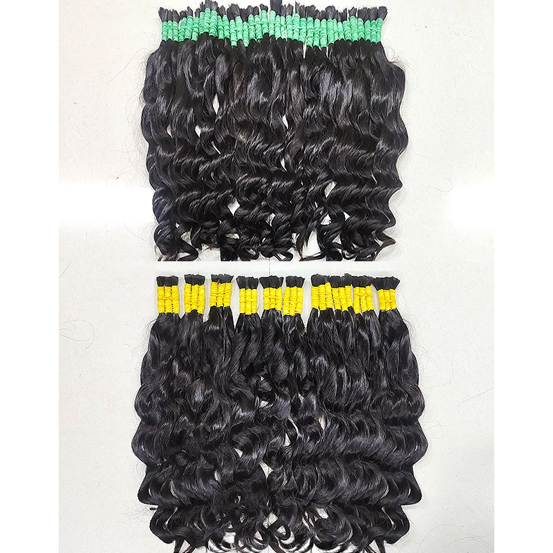 Curly Hair Extensions for Braiding 100% Human Hair Bulk Natural Black Weave Bundles Human Hair Brazilian Remy Hair 30 inch