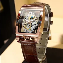 Relogios Masculinos 2024 Fashion Double Sided Hollowed Out Transparent Watch Men Luxury Gold Watches Quartz Wristwatches Men