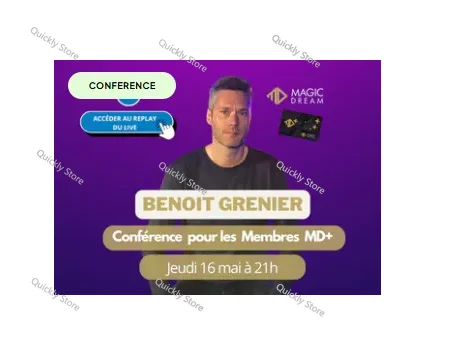 

Benoit Grenier - Conference MD+ (French) Magic tricks (Instant Download) Quickly send