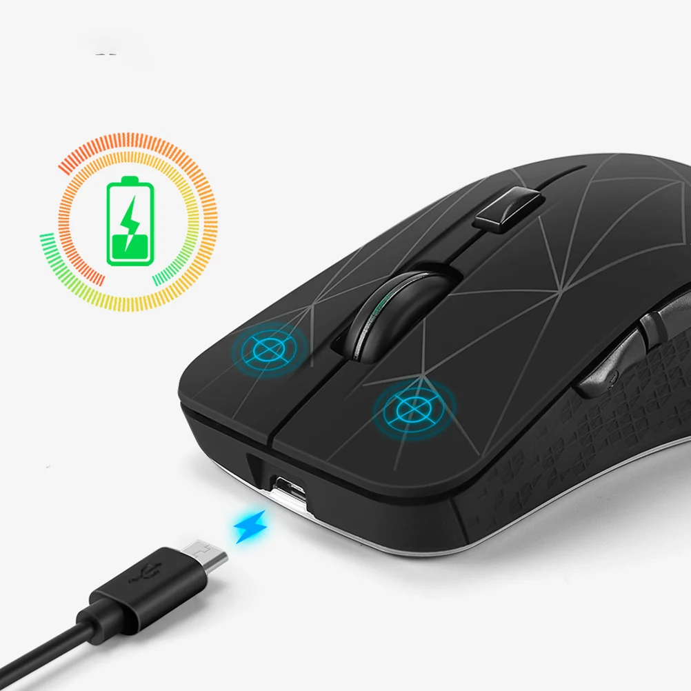 

1Pcs Wireless Mouse 5.0 2.4g Rechargeable Silent Wireless Mouse for Laptop Desktop Gaming 7 LED Lighting