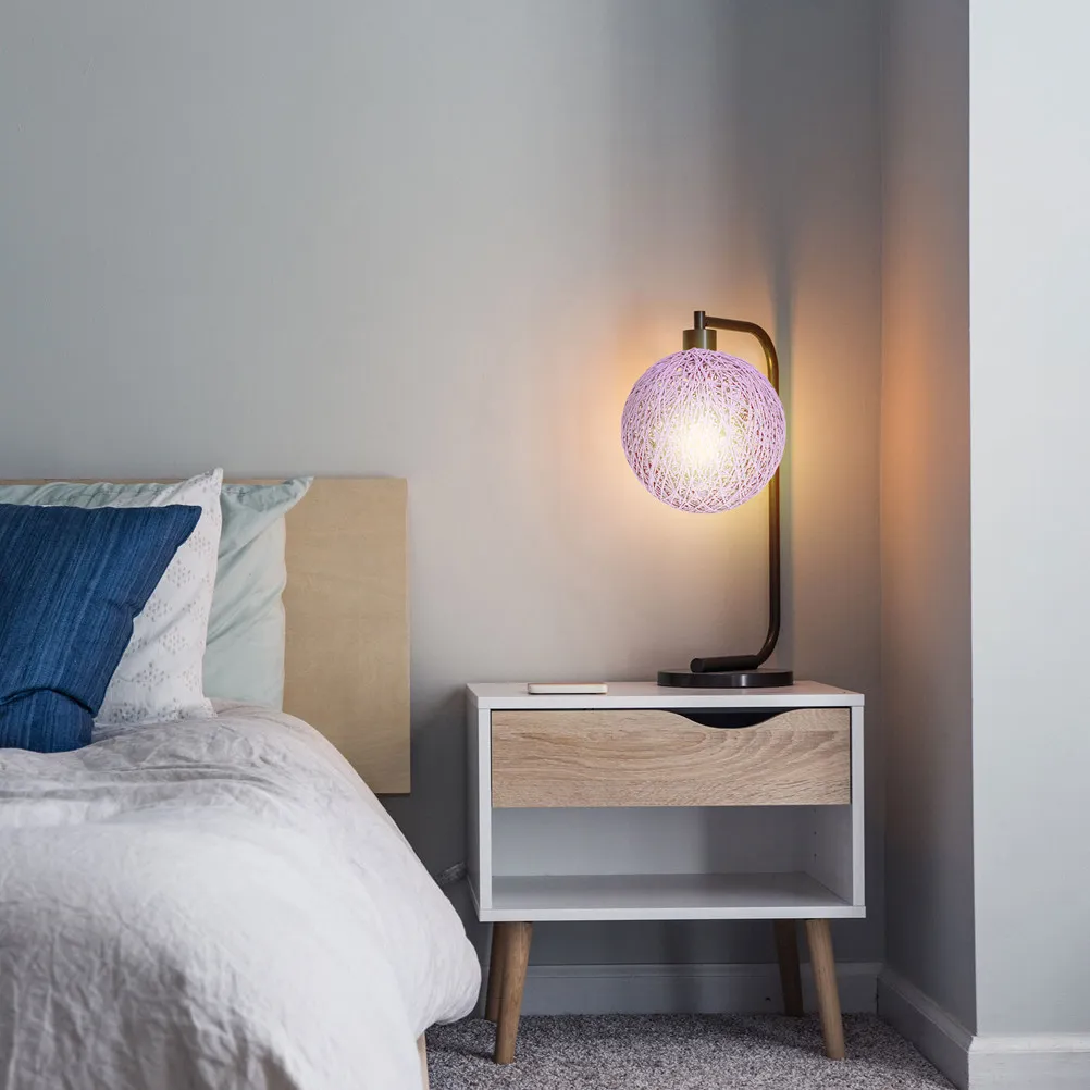 

Rattan Ball Lamp Shade Simple Protective Cover Ceiling Light Shade Living Room Bedroom Natural Warm Atmosphere Rattan Lamp