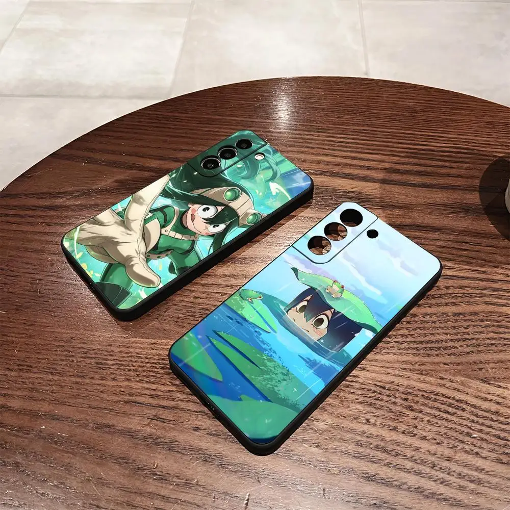 Froppy T-Tsuyu A-Asui Phone Case For Samsung S25 S24 FE S23 S22 S21 Plus S20 Ultra Note20Ultra Black Soft Shell
