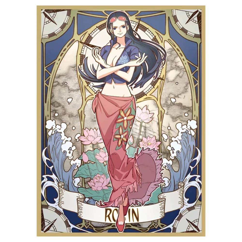 60Pcs/set 66X91Mm Diy Self Made One Piece Nami Yamato Card Sleeves Color Flash Hancock Robin Card Protective Cover Gift Toy