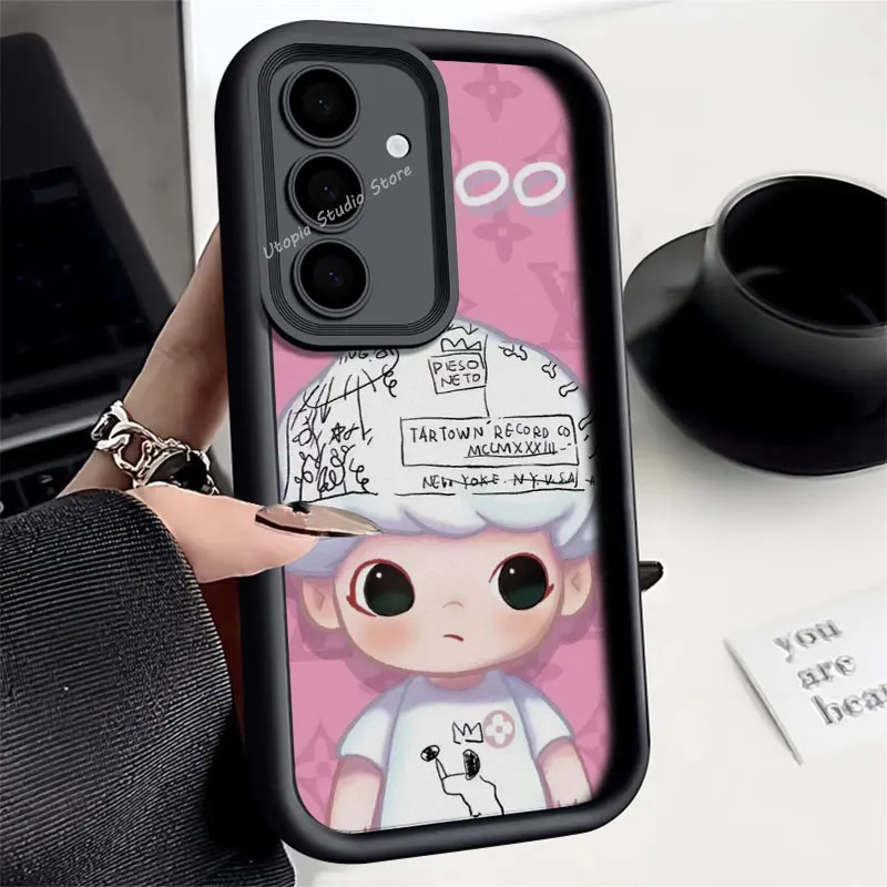 Pop Mart SP Hirono INS For Samsung Galaxy Case S24 S23 S22 S21 Ultra Plus FE A55 A54 A53 A52 A35 A25 A15 A14 5G Phone Y2k Case