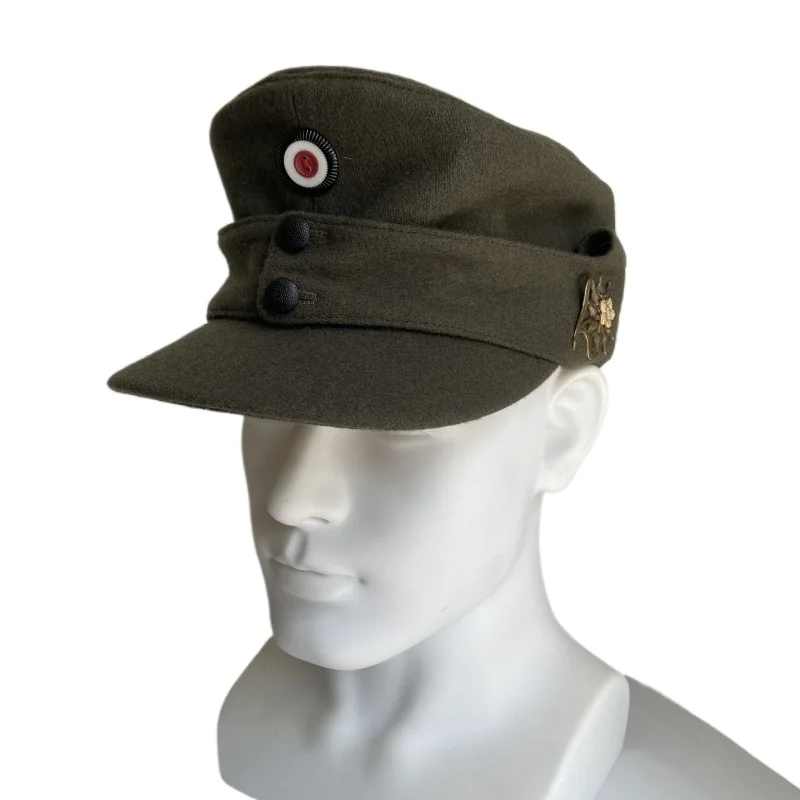 

WW2 German Gebirgs Herman Bergmütze Полевая шляпа Униформа Аксессуар Горные войска Эдельвейс Кепка Репродукция для реконструкции