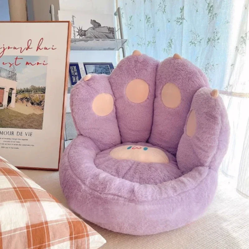 لطيف القط باو شكل وسادة أفخم أريكة استرخاء كيس القماش للحيوانات الأليفة الأريكة الكلاب عش ديكور المنزل مقعد مريح #1