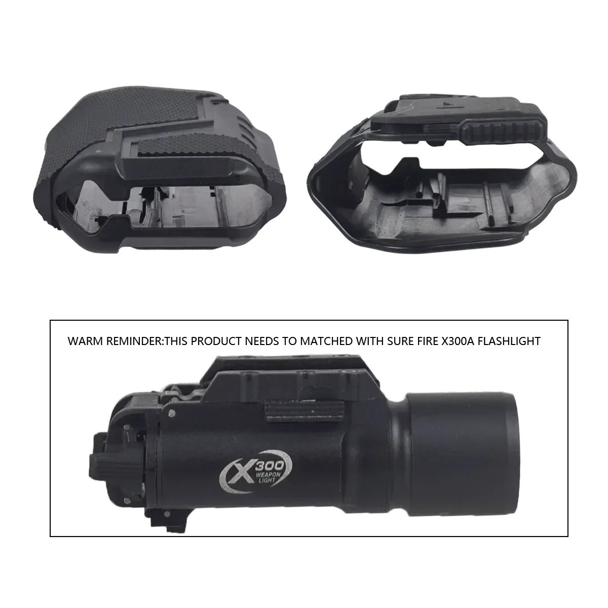 Coldre tático de pistola surefir compatível com luzes x300 x300u para airsoft g17 g19 p226 p320 qls sistema cinto coldre