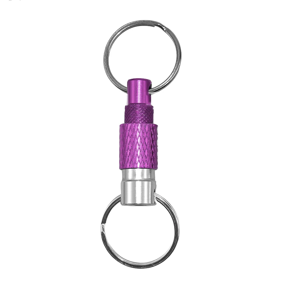Attach To Bags For Outdoor Activities 360° Rotation Keychain Dual Ring Buckle High Strength Aluminum Split Rings