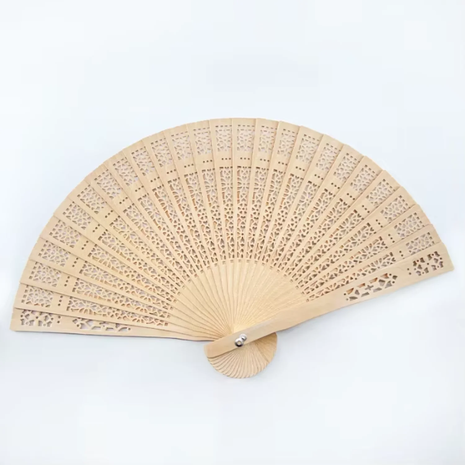 Chinese Traditional carved folding fans fragrance wood hand fan wedding party favor