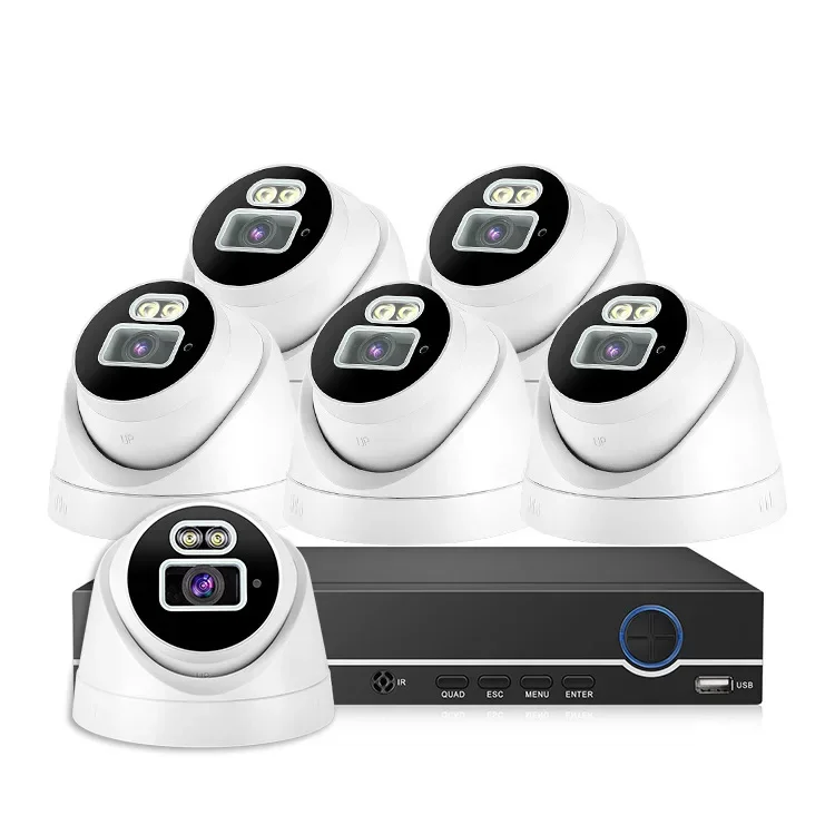 

A complete set of motion detection 5MP Poe IP network camera security monitoring system, WiFi camera available in 20 languages