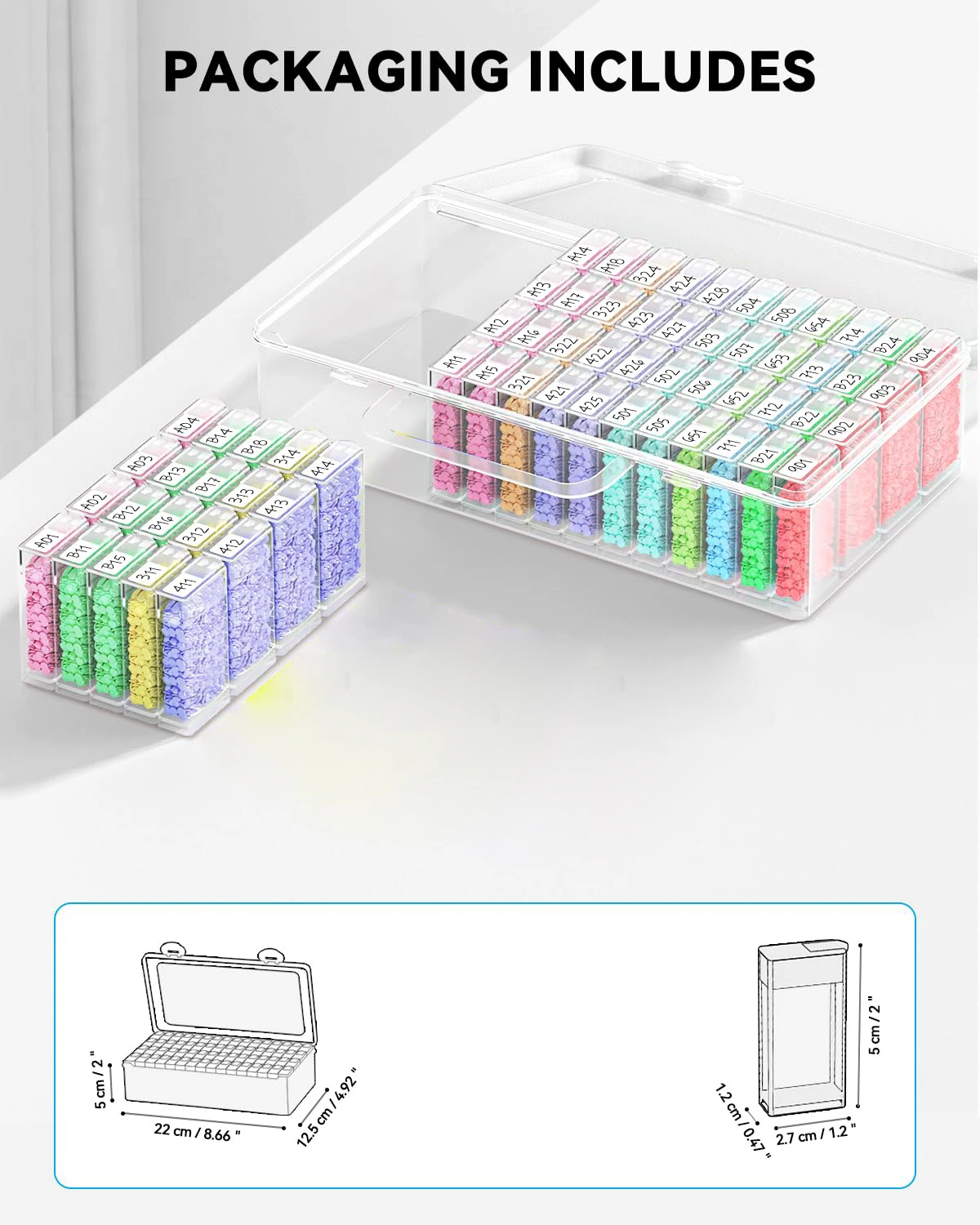 5D DIY Diamond Painting Tools Accessories Storage Box Container Diamond Embroidery Accessories Drill Box Mosaic Container Case view 5