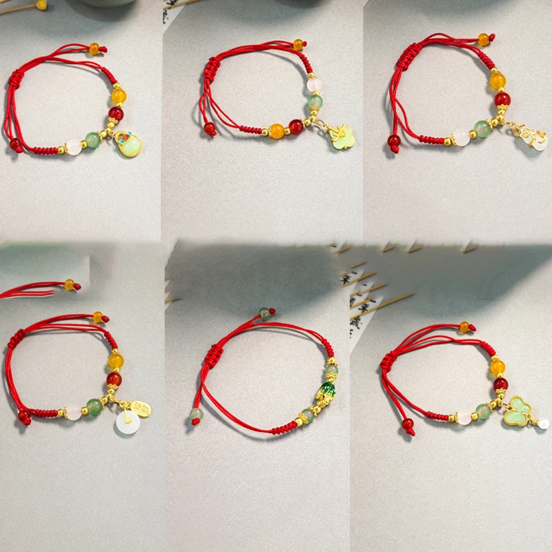 Coloful Vintage Lucky Red Braided Rope Bracelets Women Men Handmade Thread Friendship Bracelet Fashion Jewelry Gifts For Friends