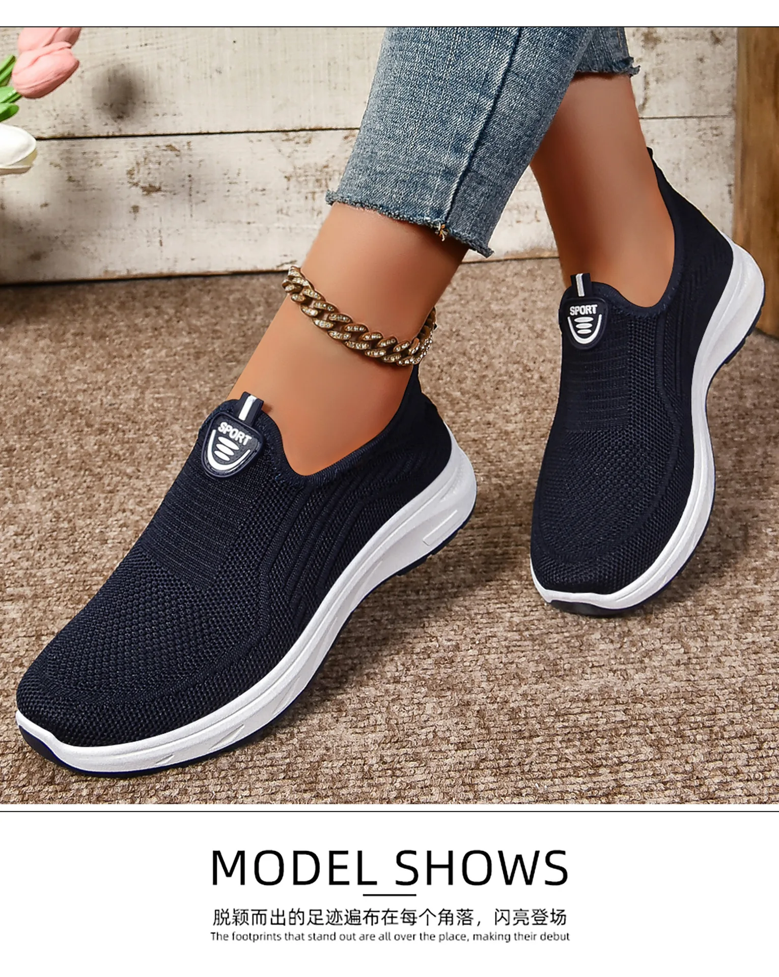 Damen Sommer Alltags-Freizeitschuhe PVC-Material Atmungsaktiv Leichtgewichtig Weiche Sohle Einfach zu Tragen – Detail 11