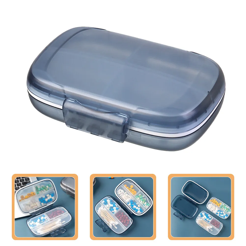 

Portable Travel Pill Organizer Small Airtight Medicine Case Reusable Tablet Storage Box Compact Pill Dispenser Daily Organizer