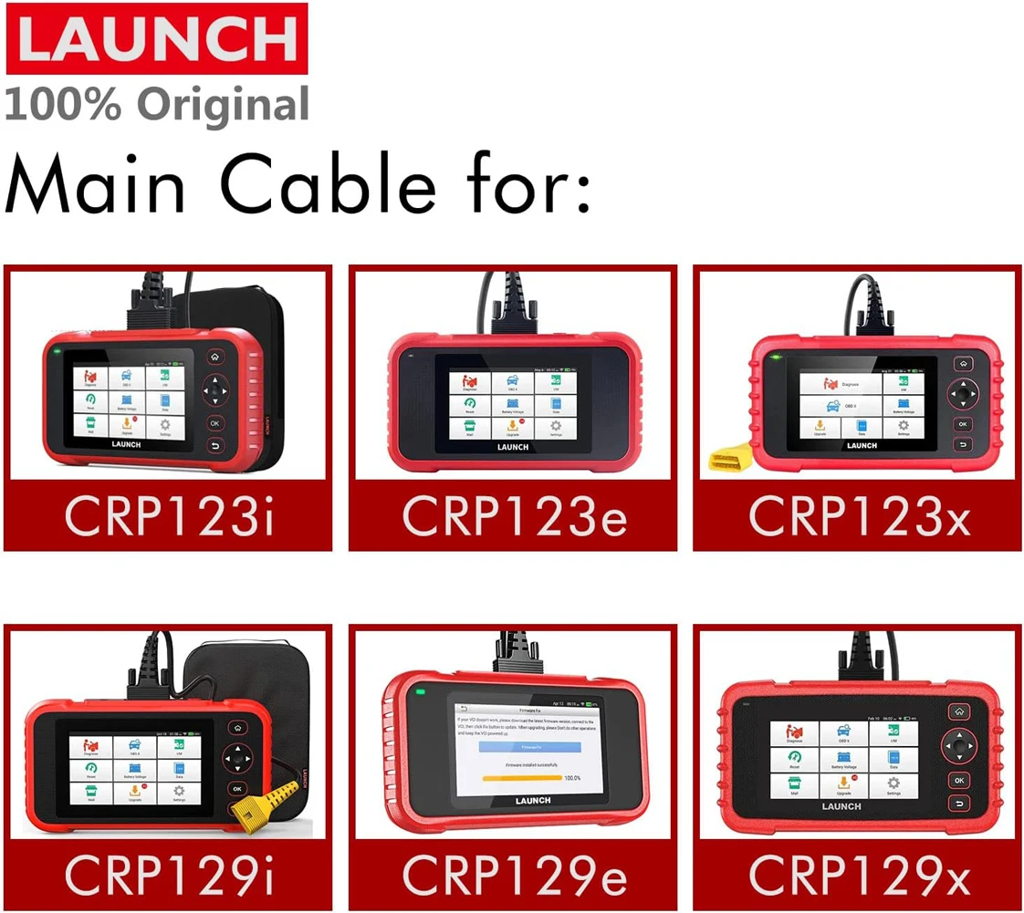 LAUNCH 100% Original Main Cable for LAUNCH X431 CRP123i/CRP123e/CRP123x/CRP129i/CRP129e/CRP129x OBD2 Replacement Cable