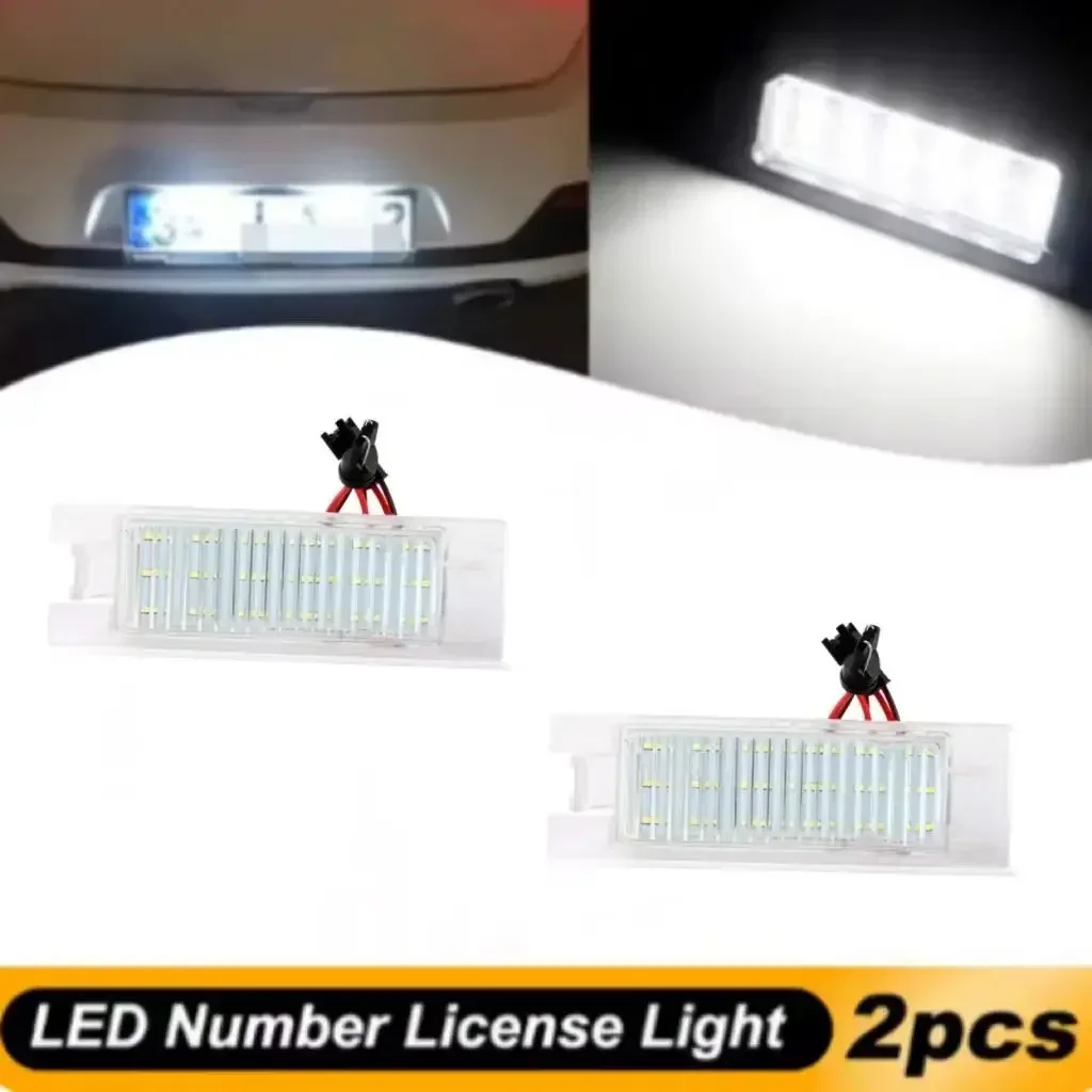 

2pcs For Opel Astra K J H Corsa D E C Meriva A B Vectra C Zafira B Insignia Adam Error Free LED License Number Plate Light Lamps