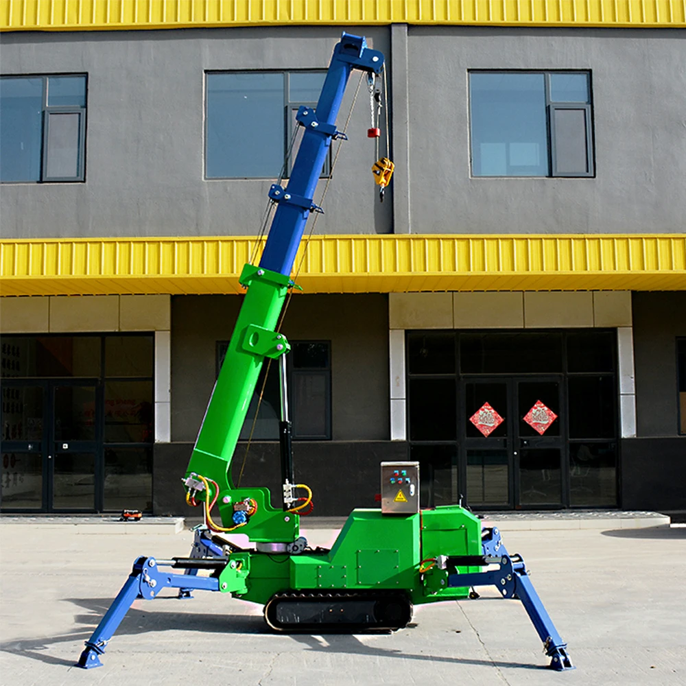 3Ton/5Ton/6Ton/8Ton/12Ton Mini Crawler Spider Crane with Fly Jib & High‑Torque Motor for Steel Erection