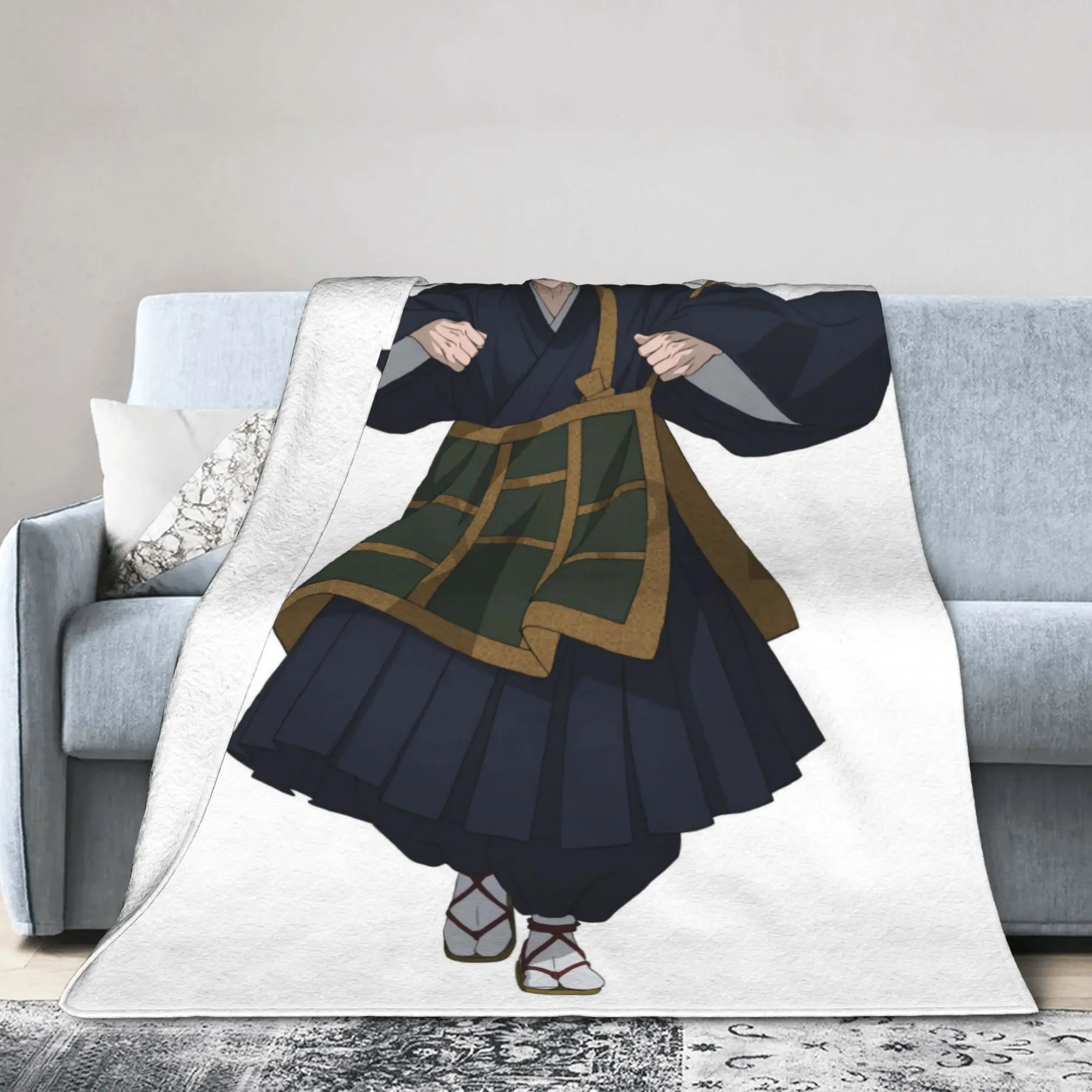 Geto Suguru Jujutsu Kaisen Flannel Blanket Winter  Warm Soft Throw Blanket for Girls Boys Street Trend Bedspread Sofa Bed Cover