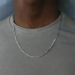 SUMENG New Punk Figaro Chain Necklace Silver Color Gold  Alloy Long  For Men Hip Hop Fashion Jewelry Gifts 2024