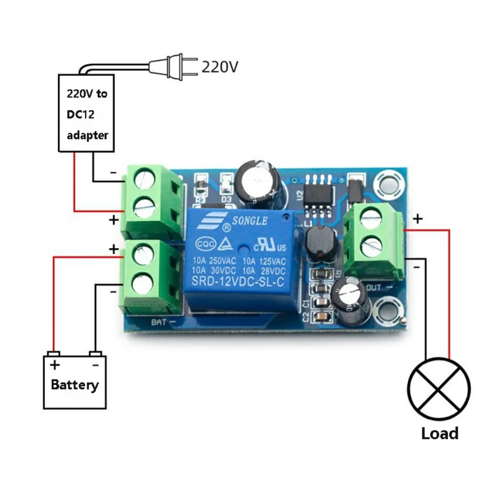 YX-X804 Power-OFF Protection Module Automatic Switching Module UPS Emergency Cut-off Battery Power Supply 12V to 48V Control