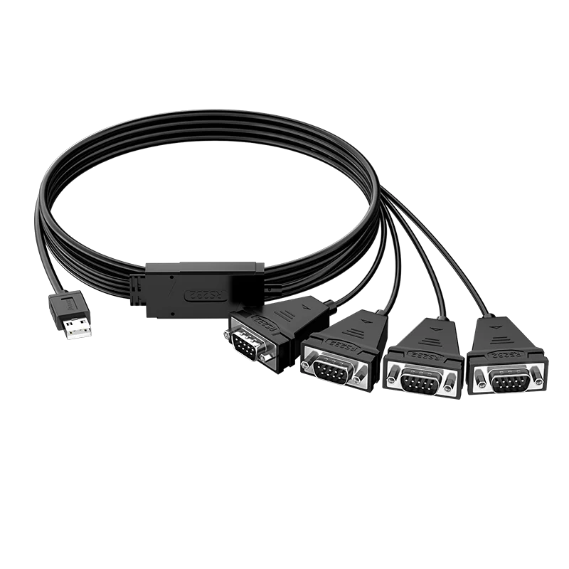 

DTECH USB 2.0 — 4-портовый последовательный кабель RS232 Кабель-переходник RS232 DB9 — USB2.0