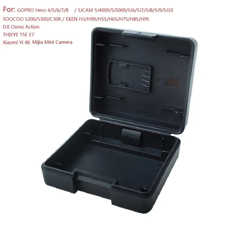 Clownfish แบตเตอรี่กล่องสำหรับ GoPro Hero 109875 Xiaomi Yi Mijia SJCAM Sj4000 SJ5000 SJ6/8/9 Pro h9R Akaso กล้อง