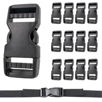 10Pcs Plastic Side Release Buckle Black Belt Buckle For DIY Webbing Straps Paracord Bracelet Bag Clothing Accessories Pet Collar