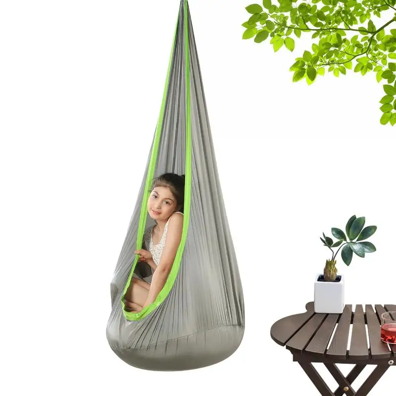 Children's Hammock Chair Swing Hanging Chair Children's Hammock Chair Indoor And Outdoor Sensory Swing Loading Capacity 170 Lbs