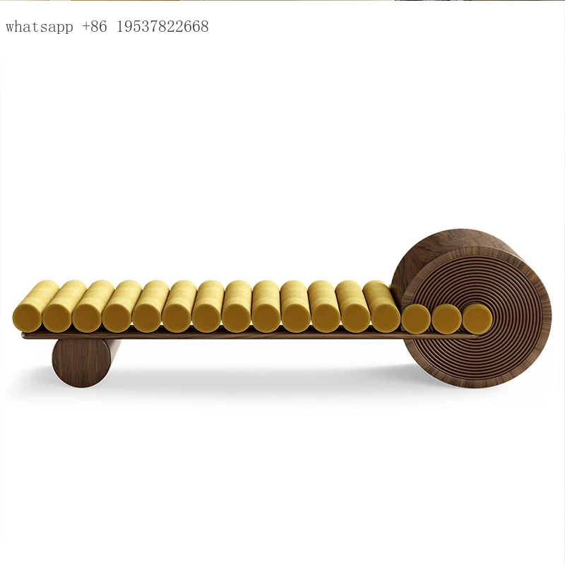 Medieval Style Solid Wood Bedside Stool Coat Rack Shoe Changing Bench Living Room Furniture Supplies Long Bed Model Room Decor